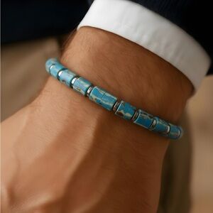 Turquoise Beaded Bracelet Men’s